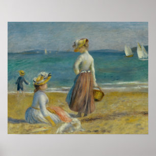 Auguste Renoir - Cijfers op de strand Poster