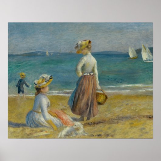 Auguste Renoir - Cijfers op de strand Poster (Voorkant)