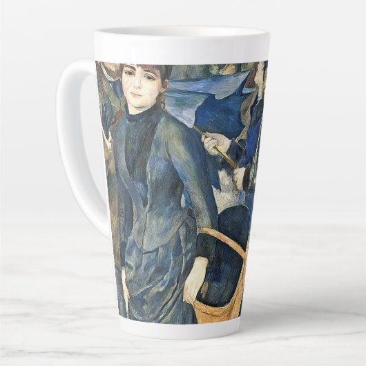 Auguste Renoir - De paraplu's Latte Mok (Linkerhoek)