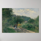 Auguste Renoir - Een weg in Louveciennes Poster (Voorkant)