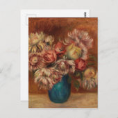  Auguste Renoir Flowers in een Groene Vase Briefkaart (Voorkant / Achterkant)