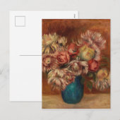  Auguste Renoir Flowers in een Groene Vase Feestdagenkaart (Voorkant / Achterkant)