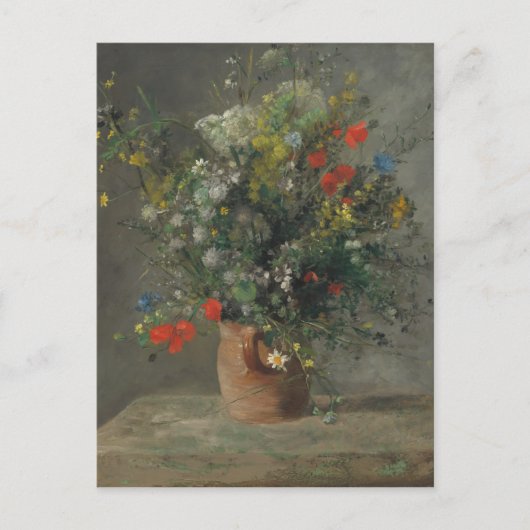 Auguste Renoir Gele Bloemen in een Vase Briefkaart (Voorkant)
