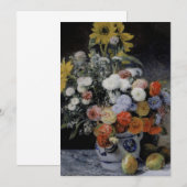 Auguste Renoir - Gemengde Bloemen in een Earthenwa Kaart (Voorkant / Achterkant)