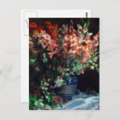 Auguste Renoir - Gladioli in een Vase Briefkaart (Voorkant / Achterkant)