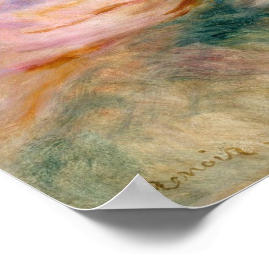 Auguste Renoir in de weide Poster (Hoek)