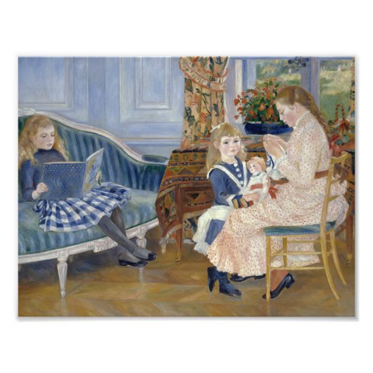 Auguste Renoir - Kindernamiddag te Wargemont Foto Afdruk (Voorkant)