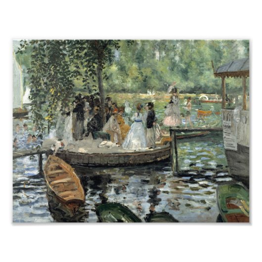 Auguste Renoir - La Grenouillere Foto Afdruk (Voorkant)