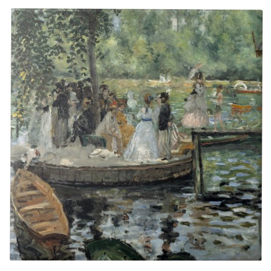 Auguste Renoir - La Grenouillere Tegeltje (Voorkant)
