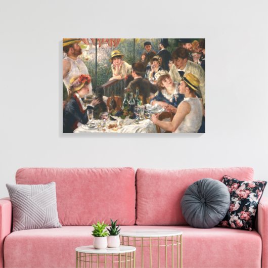 Auguste Renoir - Luncheon of the Boating Party Canvas Afdruk (Insitu (Woonkamer))