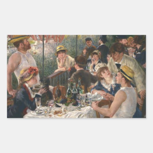 Auguste Renoir - Luncheon of the Boating Party Rechthoekige Sticker (Voorkant)