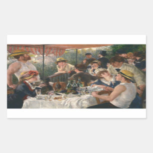 Auguste Renoir - Luncheon van de partij bij de ver Rechthoekige Sticker
