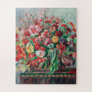 Auguste renoir - mand van bloemen legpuzzel