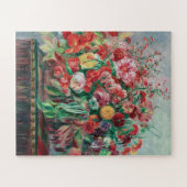 Auguste renoir - mand van bloemen legpuzzel (Horizontaal)