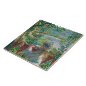 Auguste Renoir - nabij het meer Tegeltje (Zijkant)