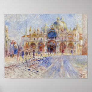 Auguste Renoir - Piazza San Marco, Venetië Poster