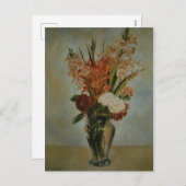  Auguste Renoir Pink Red Green Gladioli Feestdagenkaart (Voorkant / Achterkant)