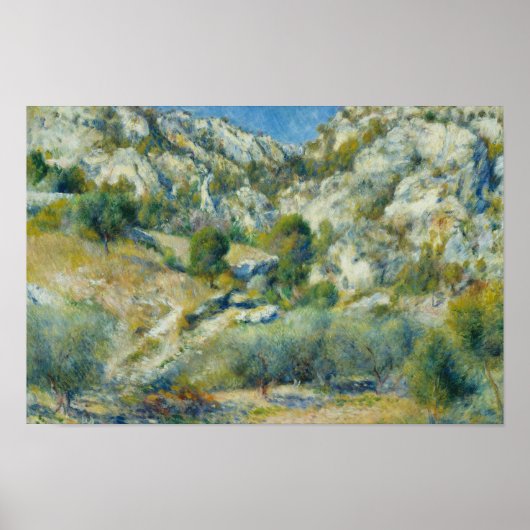 Auguste Renoir - Rocky Crags in L'Estaque Poster (Voorkant)