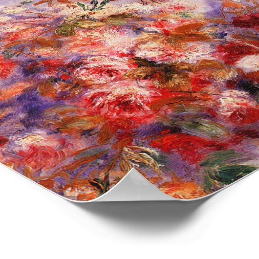 Auguste Renoir - Rozen door het venster Poster (Hoek)