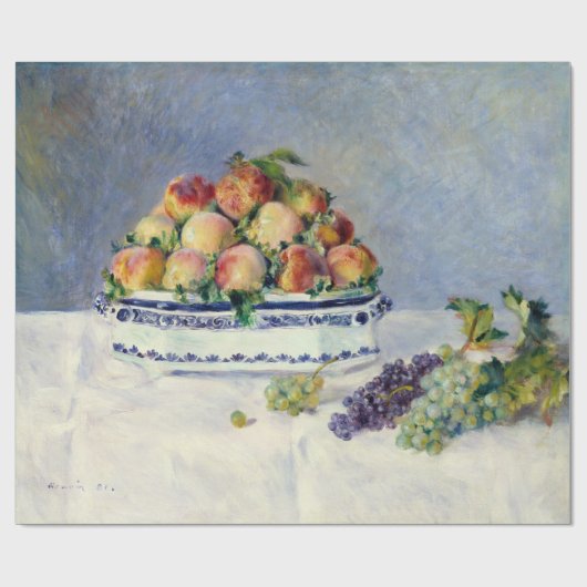 Auguste Renoir Stilleven met perziken en druiven Cadeaupapier (Vlak)