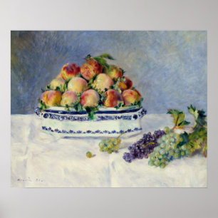Auguste Renoir - Stilleven met perziken en druiven Poster