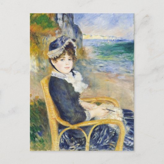 Auguste Renoir van het portret Seashore Woman Briefkaart (Voorkant)