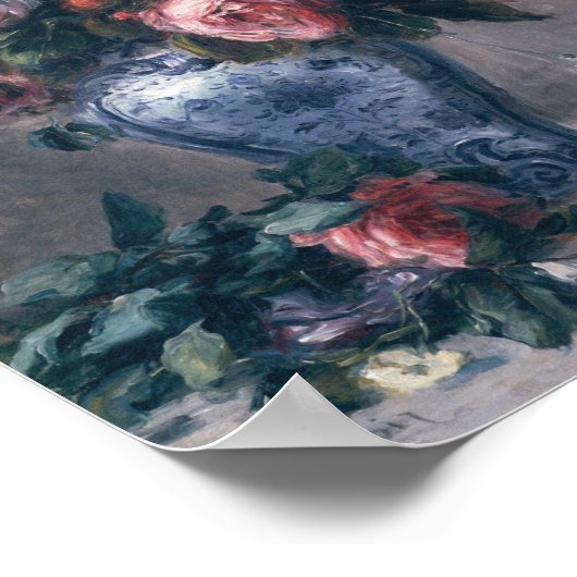 Auguste Renoir - Vase van Rozen Poster (Hoek)