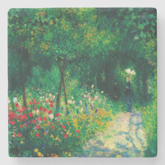 Auguste Renoir “Vrouw in een tuin” Stenen Onderzetter