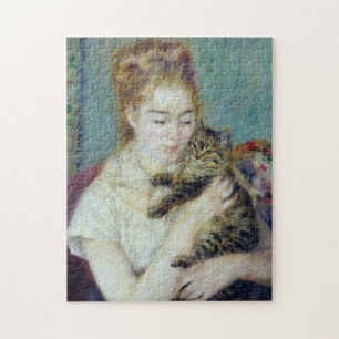 Auguste Renoir - Vrouw met een kat Legpuzzel