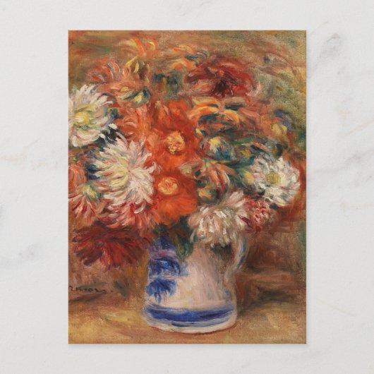  Auguste Renoir Yellow Pink Red Bouquet Briefkaart (Voorkant)