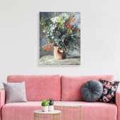  Auguste Renoir Yellow Pink Vase of Flowers Canvas Afdruk (Insitu (Woonkamer))
