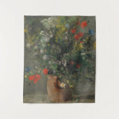  Auguste Renoir Yellow Pink Vase of Flowers Wandkleed (Voorkant)