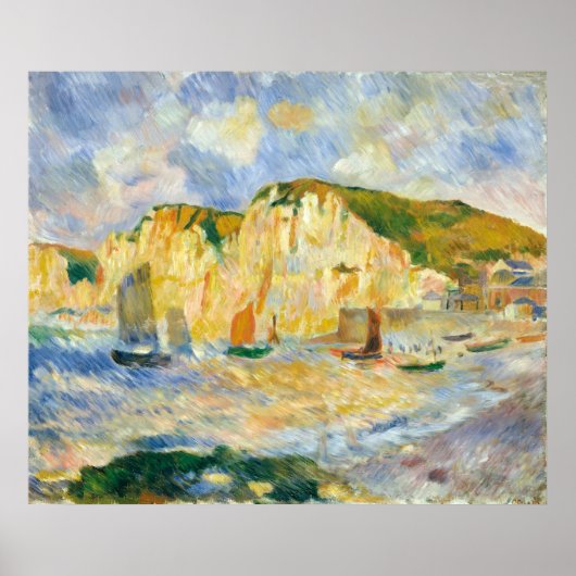 Auguste Renoir Zee en Cliffs Poster (Voorkant)