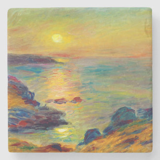 Auguste Renoir "Zonsondergang en Douarnenez" Stenen Onderzetter