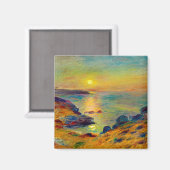 Auguste Renoir "Zonsondergang et Douarnenez" Magneet (Voorkant / Achterkant)