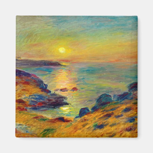 Auguste Renoir "Zonsondergang et Douarnenez" Magneet (Voorkant)