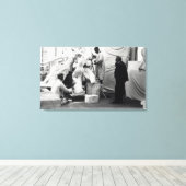 Auguste Rodin in in zijn studio in Parijs Canvas Afdruk (Insitu (Houten vloer))