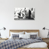 Auguste Rodin in in zijn studio in Parijs Canvas Afdruk (Insitu (Slaapkamer))