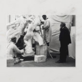 Auguste Rodin in zijn studio van Parijs Briefkaart (Voorkant)