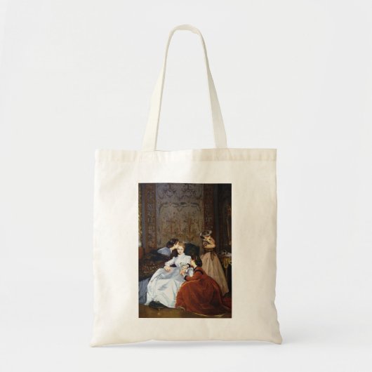 Auguste Toulmouche - La Fiancée Hésitante (1866) Tote Bag (Voorkant)