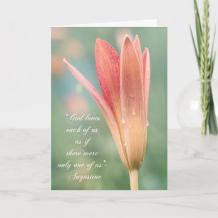 Augustinus citaat over God op Daylily foto Kaart