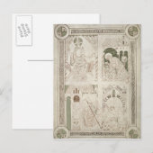Augustinus in de Feet van Christus & Scribe Briefkaart (Voorkant / Achterkant)
