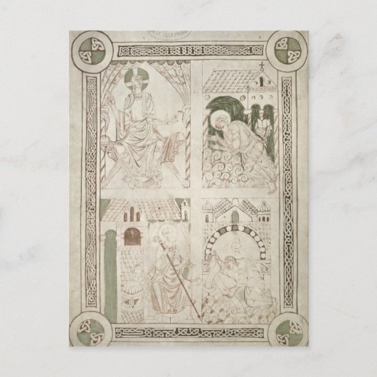 Augustinus in de Feet van Christus & Scribe Briefkaart (Voorkant)