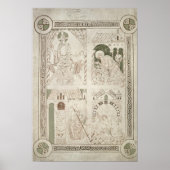 Augustinus in de Feet van Christus & Scribe Poster (Voorkant)