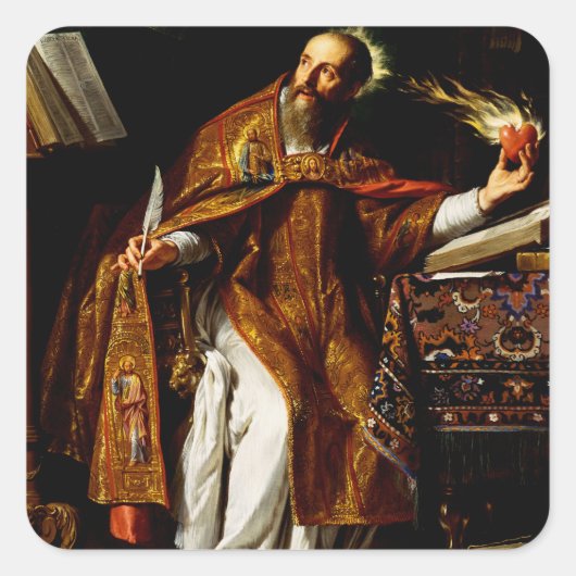 Augustinus van Hippo Vierkante Sticker (Voorkant)