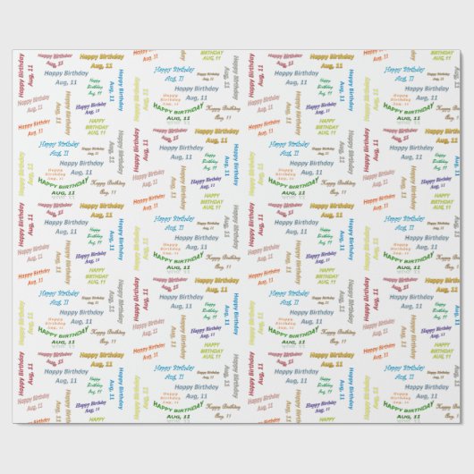 Augustus, 11-jarige cadeaupapier (Vlak)