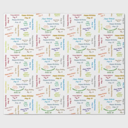 Augustus, 12-jarige cadeaupapier (Vlak)