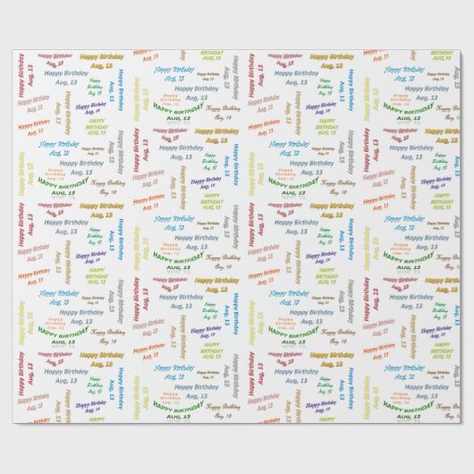 Augustus, 13-jarige cadeaupapier (Vlak)