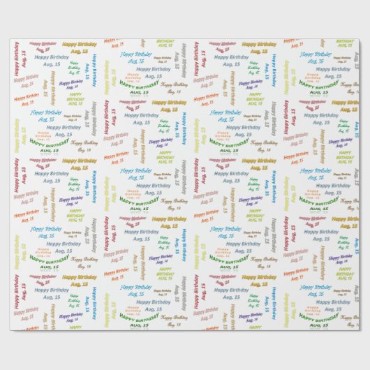 Augustus, 15-jarige cadeaupapier (Vlak)