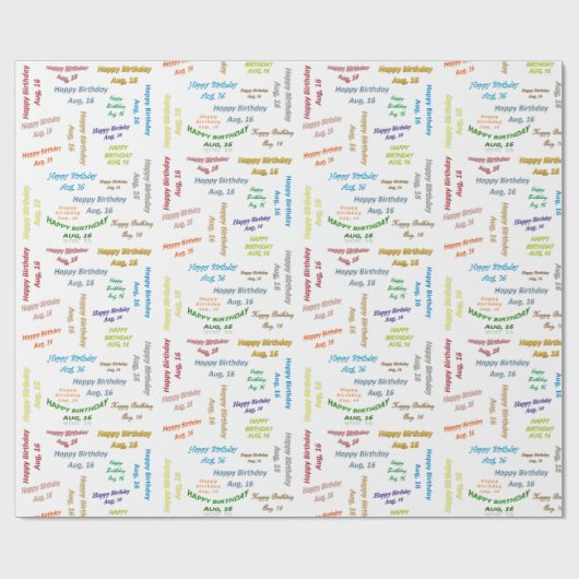 Augustus, 16 zestiende cadeaupapier (Vlak)